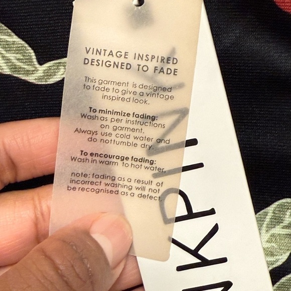 MinkPink Women’s Black Floral Long Sleeve Mini Dress Fall Size Medium - Picture 6 of 7